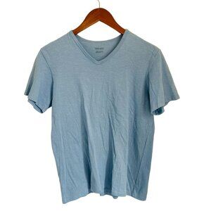 David Jones Cotton Tee Heather Blue T-Shirt Regular Fit Size Small